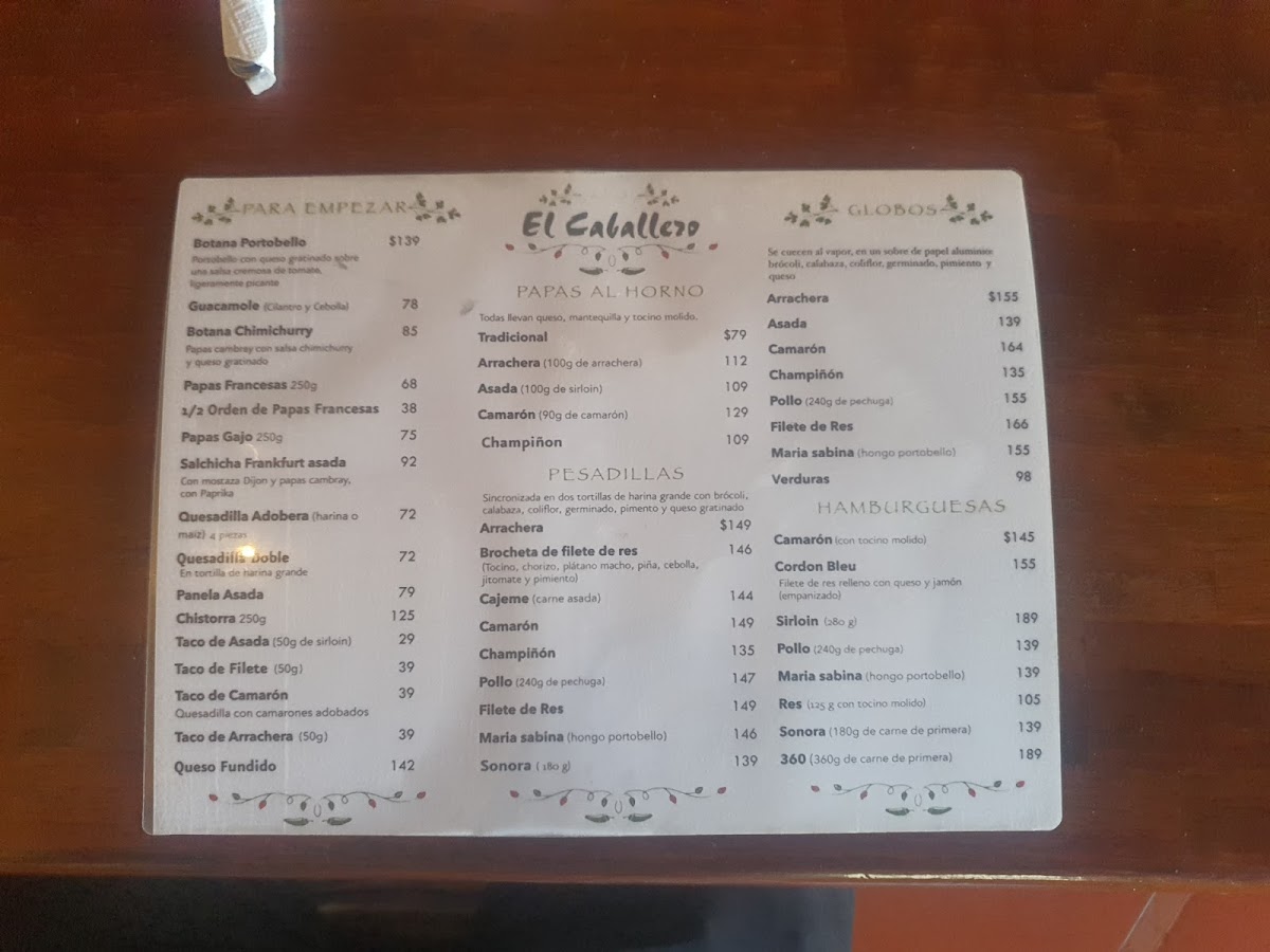Restaurante Caballero Menu - Image 3
