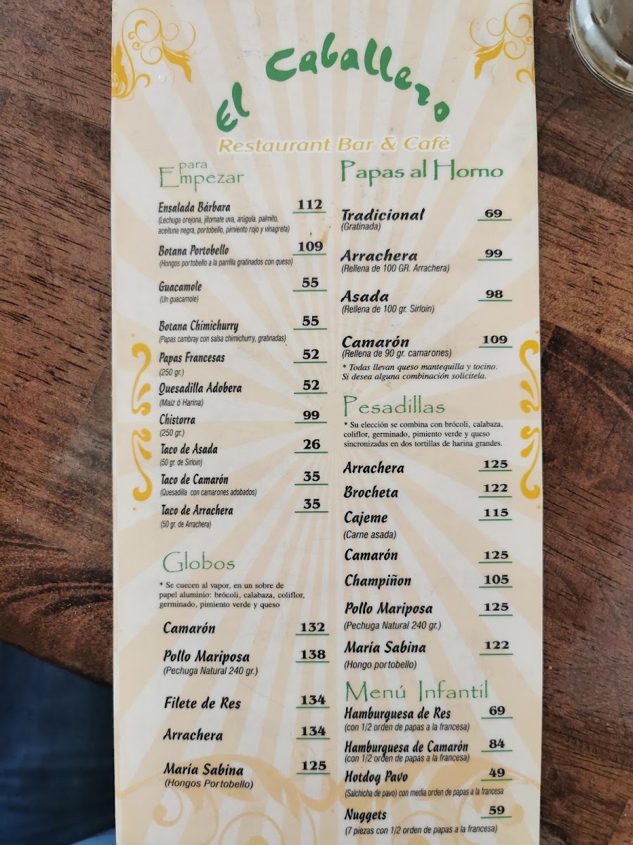 Restaurante Caballero Menu - Image 4